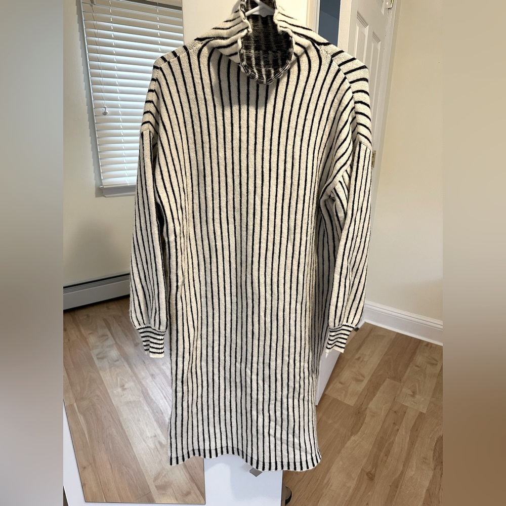 SHEIN striped turtleneck sweater dress